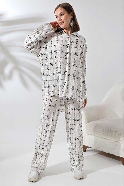 stcococix since 1990 Wide Leg Comfortable Business Pants Wide Loose Leg Patterned High Waist