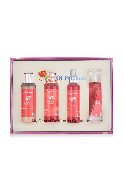 mysecretperfume Balsam Red 4-Piece Perfume Set for Women