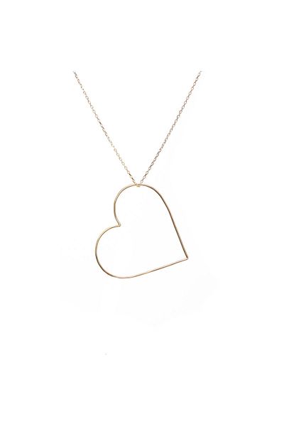 ohmygod jewelry Colier My Big Heart din argint placat cu aur cu pandantiv, 5 cm, 40 cm