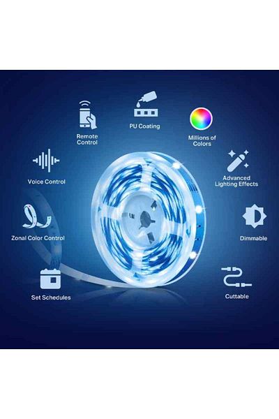 TP-LINK Tapo Smart Wifi Light Strip, Multicolor Full Color Ambiance for Occasion