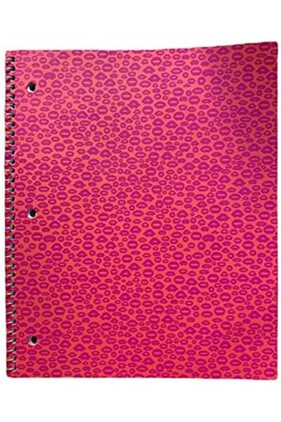 Yoobi Spiral Notebook, College Ruled - Pink Lip