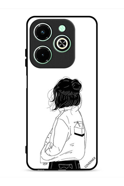 Covernex غطاء حماية لهاتف Infinix Hot 40i 4G بتصميم فتاة تفكر بعمق