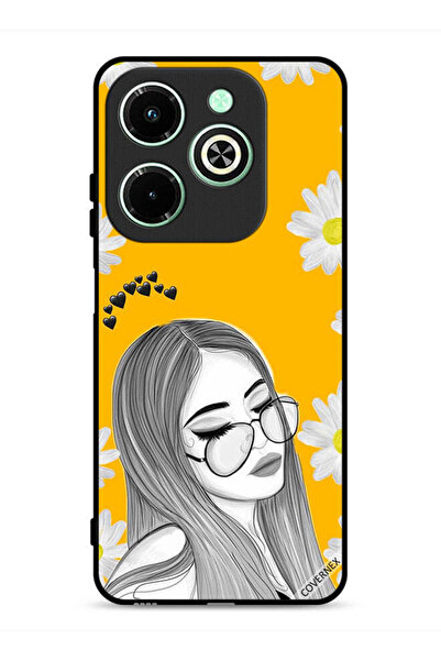 Covernex غطاء حماية لهاتف Infinix Hot 40i 4G بنقشة فتاة ونظارات