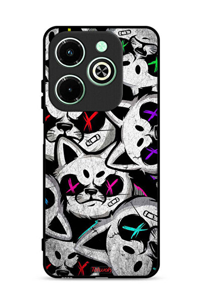 Tolwak غطاء حماية لهاتف Infinix Hot 40i 4G بنقشة قطط مارشميلو