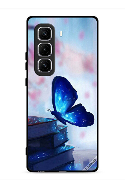 Covernex غطاء حماية لهاتف Infinix Hot 50 Pro 4G بتصميم فراشة جالسة على كتاب