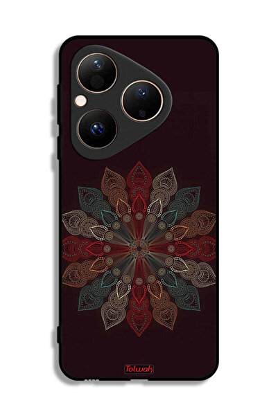Tolwak غطاء حماية لهاتف هواوي بيورا 80 بنقشة زهرة ماندالا
