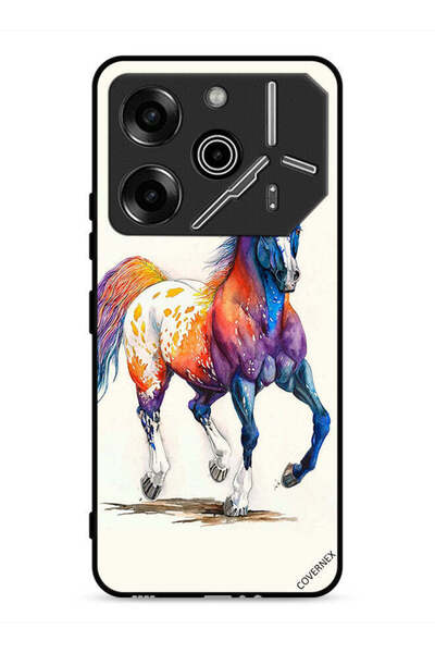 Covernex غطاء حماية لهاتف تكنو بوفا 6 برو 5G بطبعة رسمة حصان
