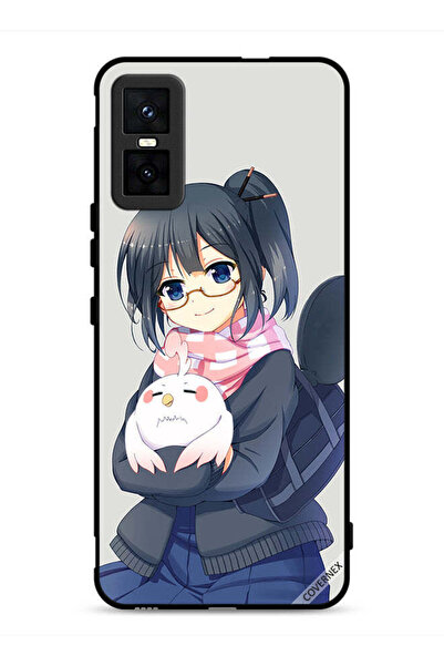 Covernex غطاء حماية لهاتف Infinix GT 30 Pro برسومات فتاة تحمل حيوانًا أليفًا