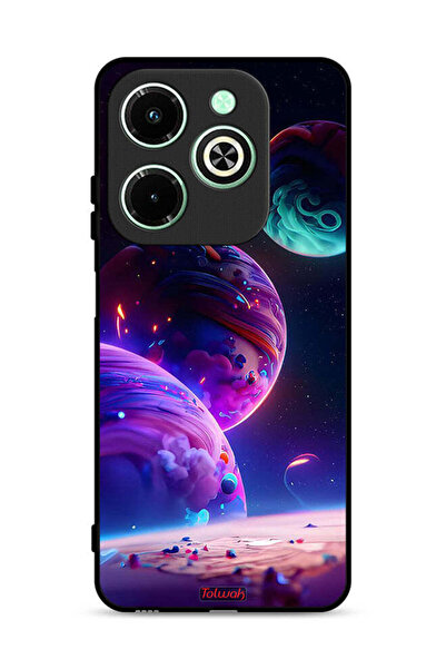 Tolwak غطاء حماية لهاتف Infinix Hot 40i 4G بنقشة كوكبية