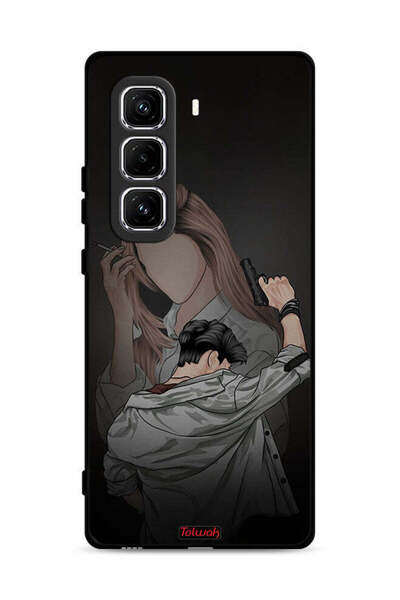 Tolwak غطاء حماية لهاتف Infinix Hot 50 Pro 4G بطبعة عصابة زوجين
