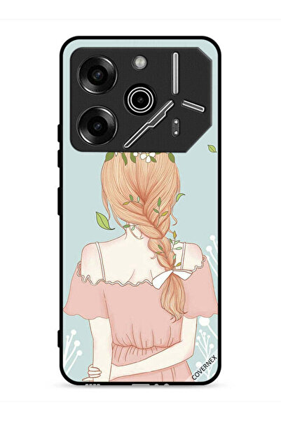 Covernex غطاء حماية لهاتف تكنو بوفا 6 برو 5G برسم فتاة واقفة لطيفة