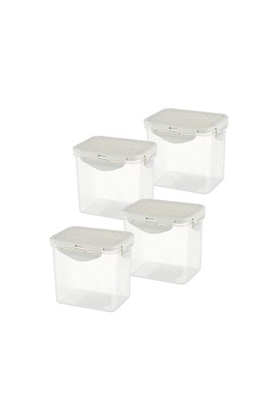 Dania 4-Piece Plastic Food Storage Container Set with Plastic Lid