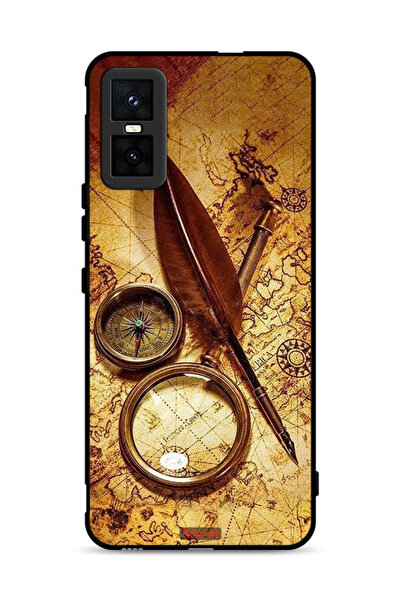 Tolwak غطاء حماية لهاتف Infinix GT 30 Pro بتصميم بوصلة عتيقة