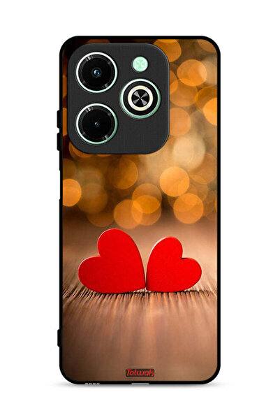 Tolwak غطاء حماية لهاتف Infinix Hot 40i 4G بنقشة قلبين جميلين