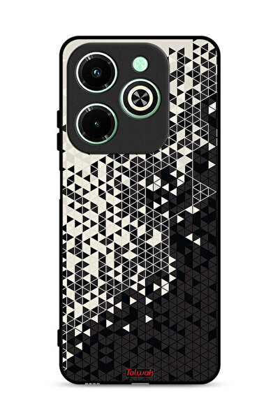 Tolwak غطاء حماية لهاتف Infinix Hot 40i 4G بنمط مثلث فني رقمي