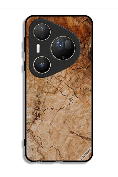Covernex غطاء حماية فائق لهاتف هواوي بيورا 80 بنمط خشبي عتيق