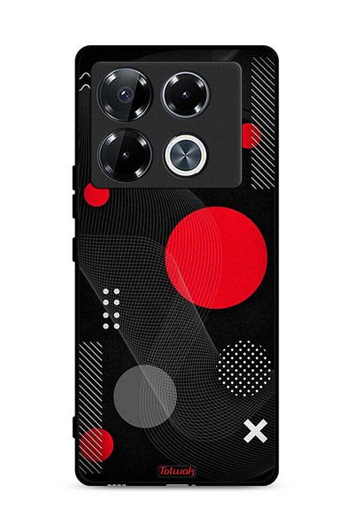 Tolwak Infinix Note 40 Pro 5G Protective Case Cover Round And Cross Shape Pattern