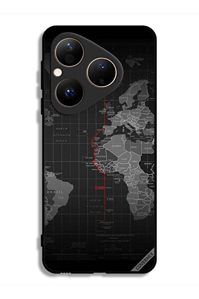 Covernex غطاء حماية هواوي بيورا 80 بتصميم خريطة العالم
