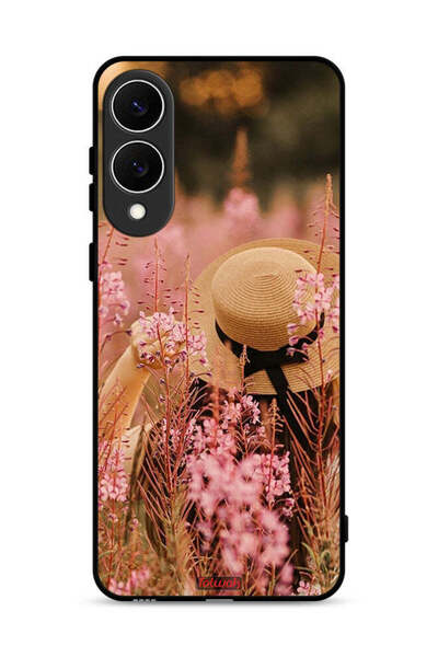 Tolwak غطاء حماية لهاتف Samsung Galaxy S25 Edge بتصميم فتاة قبعة مزينة بالزهور