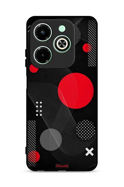 Tolwak Infinix Hot 40i 4G Protective Case Cover Round And Cross Shape Pattern