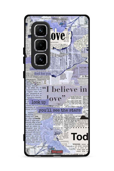 Tolwak غطاء حماية لهاتف Infinix Hot 50 Pro 4G بنقشة صحيفة