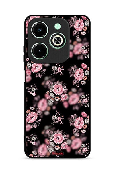 Tolwak غطاء حماية لهاتف Infinix Hot 40i 4G بنقشة زهور بورتريه