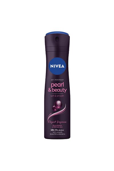 NIVEA Pearl & Beauty Black Pearl Deodorant Spray, for Women, 150 ml