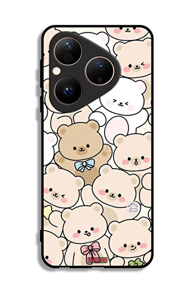 Tolwak غطاء حماية لهاتف هواوي بيورا 80 بنقشة الدببة