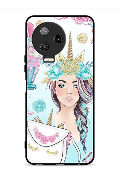 Covernex غطاء حماية لهاتف إنفينيكس نوت 12 برو 4G، رموش على الحقيبة وفتاة وحيد...