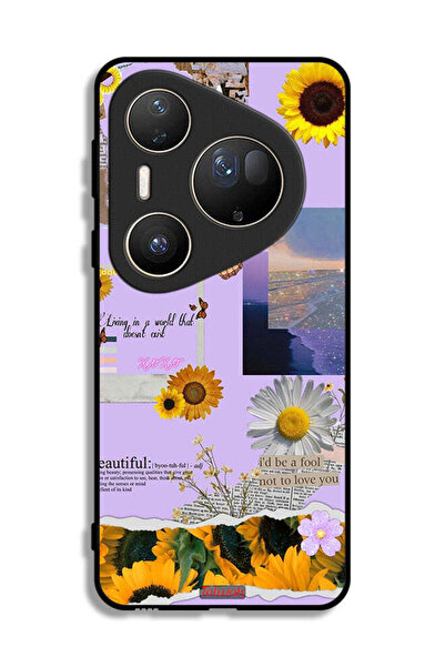 Tolwak غطاء حماية فائق لهاتف هواوي بيورا 80 بملصقات عباد الشمس الجميلة