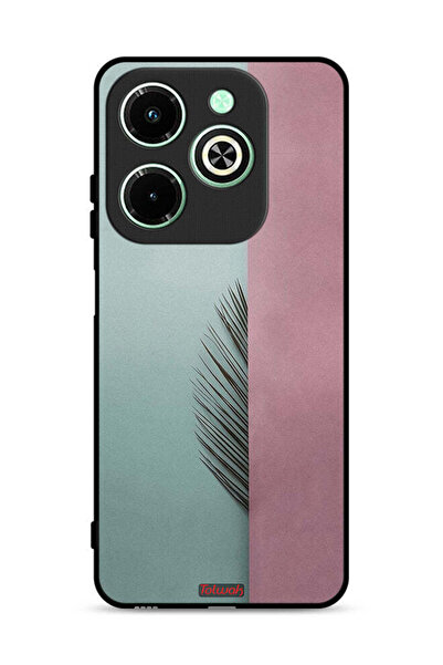 Tolwak غطاء حماية لهاتف Infinix Hot 40i 4G بتصميم نصف أوراق