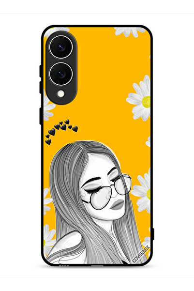 Covernex غطاء حماية لهاتف Samsung Galaxy S25 Edge برسومات فتاة ونظارات فنية