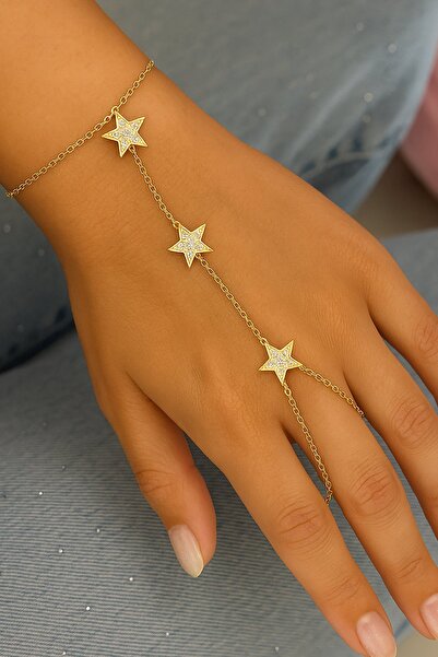 TAKIŞTIR Gold Color Star Figured Stone Detailed Shahmeran