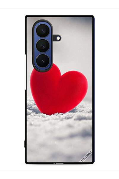 Covernex غطاء حماية لهاتف Samsung Galaxy Z Fold7 بتصميم قلب أحمر جميل