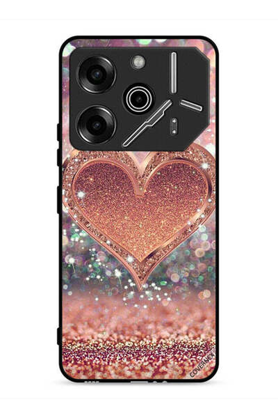 Covernex غطاء حماية لهاتف تكنو بوفا 6 برو 5G بنقشة قلب لامعة