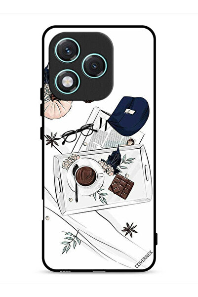 Covernex غطاء حماية لهاتف Honor 400 Lite بنقشة قهوة وشوكولاتة