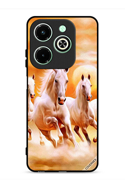 Covernex غطاء حماية لهاتف Infinix Hot 40i 4G بطبعة خيول تركض