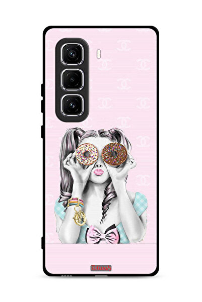 Tolwak غطاء حماية لهاتف Infinix Hot 50 Pro 4G يحمل قطعتين من الدونات