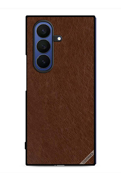 Covernex غطاء حماية جلدي بنمط هندسي لهاتف Samsung Galaxy Z Fold7