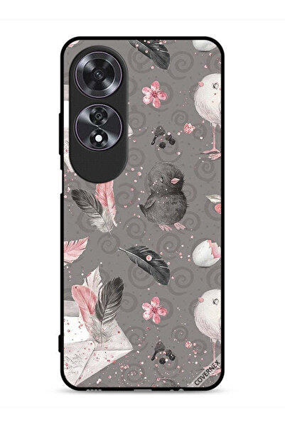 Covernex غطاء حماية لهاتف Oppo A60 بنقشة ريش وفراخ