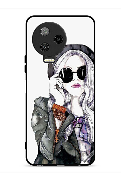 Covernex غطاء حماية لهاتف Infinix Note 12 Pro 4G بتصميم فتاة أنيقة ولطيفة