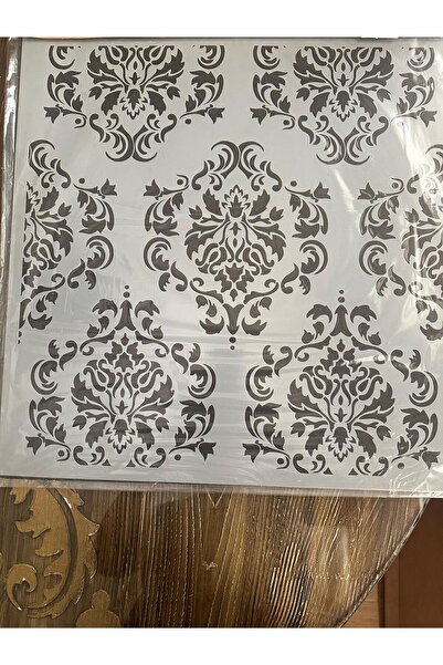 Atölyeizgi Barok Desenli Stencil Şablon – 50x50 cm