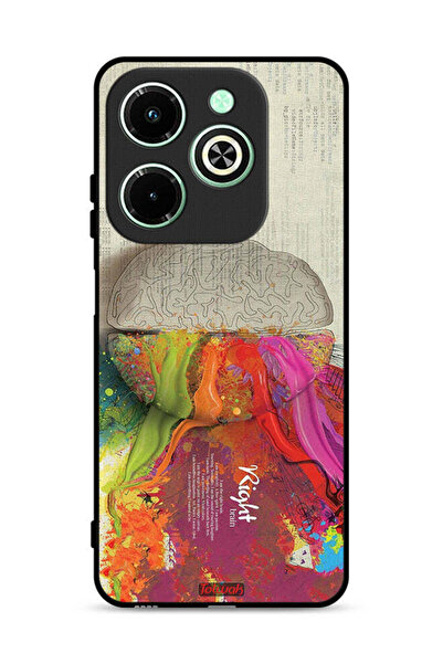 Tolwak غطاء حماية لهاتف Infinix Hot 40i 4G، رسم تجريدي لعلم الدماغ