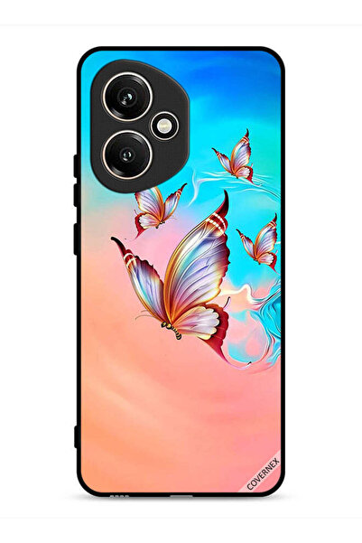 Covernex غطاء حماية لهاتف Honor 400 بطبعة فراشات تحلق فوق لون الطلاء