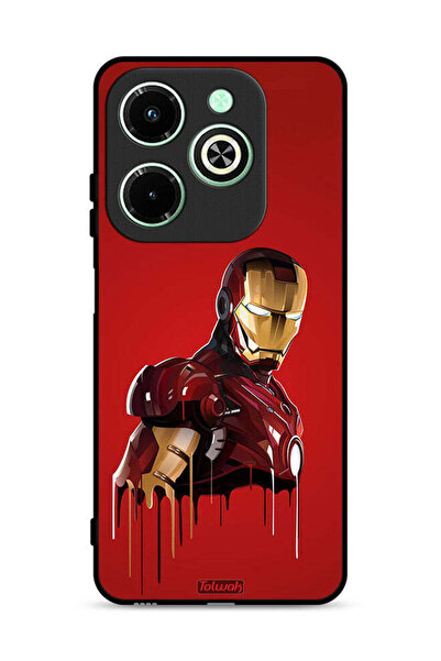 Tolwak غطاء حماية لهاتف Infinix Hot 40i 4G برسومات الرجل الحديدي