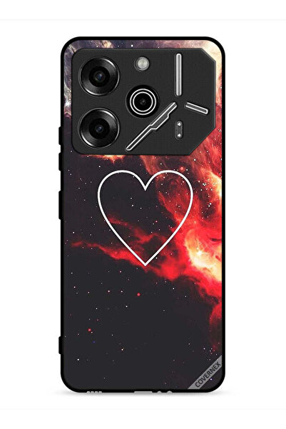 Covernex غطاء حماية لهاتف تكنو بوفا 6 برو 5G بتصميم قلب في الفضاء