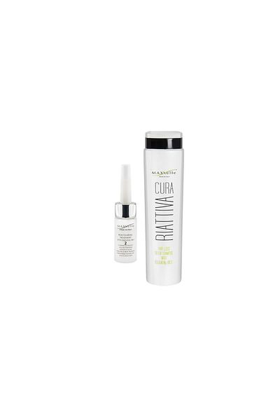 Maxxelle Set Promotional Fiole Regenerare pasul 2 + Sampon Anti-Cadere si Detox Cura Riattiva 250 ml