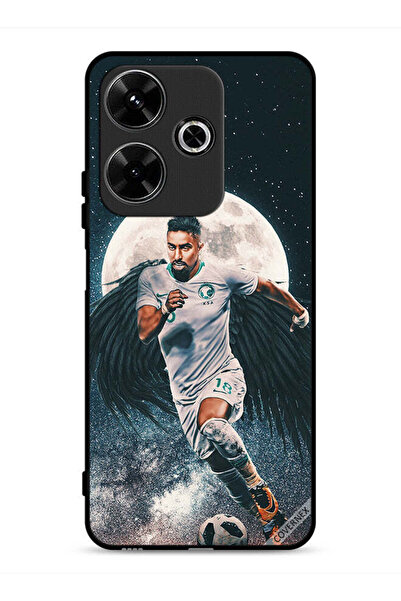 Covernex غطاء حماية لهاتف شاومي ريدمي 13 4G، سالم الدوسري، يحمل كرة قدم