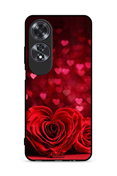 Tolwak غطاء حماية Oppo A60 بتصميم زهور على شكل قلب وفن تجريدي