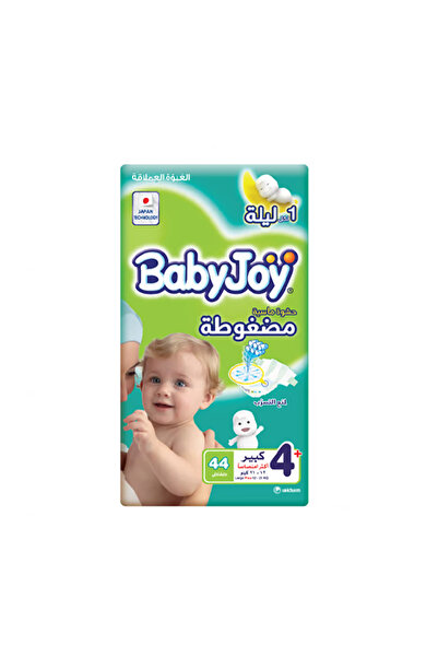 BabyJoy حفاضات بيبي جوي المضغوطة للأطفال، مقاس 4+، كبير، 12-21 كجم، 44 حفاضة